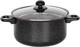 🔥24cm 9" Non Stick Chip Pan Fryer Deep Fry Cooking Pot Lid Basket Set Saucepan