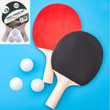 Table Tennis Racket Ping Pong Set 2 Bats, 3 Balls, 2 Players Game Set Premium