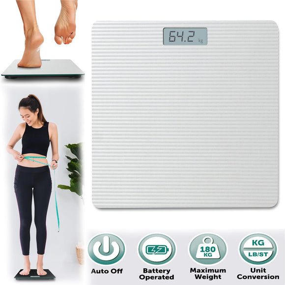 DIGITAL BATHROOM SCALES WEIGHING LCD ELECTRONIC HOME BODY WEIGHT SCALE NON SLIP
