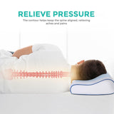 Cooling Pillow Orthopedic Memory Foam Contour Cervical Gel Head Neck Back Sleep