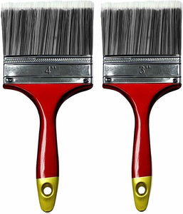 2 Pack 3 & 4 Inch Paint Brush Set Painting Decorating Fine Brushes PRO DIY UK