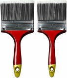 2 Pack 3 & 4 Inch Paint Brush Set Painting Decorating Fine Brushes PRO DIY UK