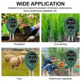 🔥Soil PH Tester 3 in 1 Water Moisture Light Test Meter Kit Garden Plant Flower