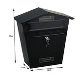 🔥Large Post Box Letter Mail Box Premium Steel Lockable Wall Mount 2 Keys Secure