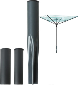 HEAVY DUTY METAL GROUND SPIKE PARASOL AIRER ROTARY WASHING LINE STAND GALVANISED