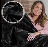 Extra Large Luxury Faux Fur Throw Fleece Blanket Sofa Bed Mink Soft Plush Warm