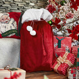 Giant Santa Sack Red Velvet Christmas Xmas Present Gift Bag XXL 100x75cm Luxury