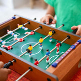 Wooden Football Table Top Foosball Soccer Game Set Kids Family Desktop Toy Gift