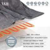 Luxury Electric Heated Throw Shaggy Fleece Cosy Over Blanket Double Single King