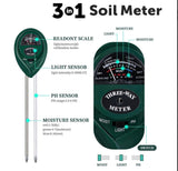 🔥Soil PH Tester 3 in 1 Water Moisture Light Test Meter Kit Garden Plant Flower