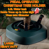 Heavy Duty Pedal Operated Real Christmas Tree Holder Stand Large Water Tank 3.2L