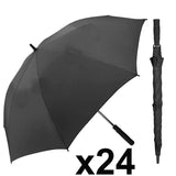 24x Deluxe Golf Umbrella  Auto Open Strong Wind Rain Sun Resistant 8 Rib Travel