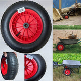 14" PNEUMATIC SACK TRUCK TROLLEY WHEEL BARROW TYRE HEAVY DUTY WHEEL 3.50-8