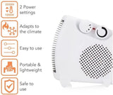 2 Pack Electric Thermo Fan Heater Warm Hot Cold Cool Air Compact Silent 2000W Heat