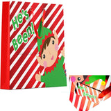 🎅Luxury Christmas Gift Bag With Handles Red Elf Gloss Xmas Present 25x21cm