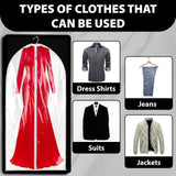 Suit Covers Long Dress Bags Clothes Storage Travel Hanging Garment Bag Cover