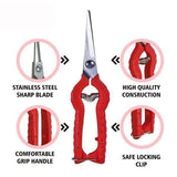 Pruning Shears Strong Carbon 8" Garden Hand Pruner Secateurs Plants Tool Set