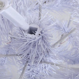 4ft Deluxe Christmas Tree Artificial With LED Lights White Pine Red Berry Cone Stand