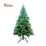 Luxury Christmas Tree Frosted Pine Cone Red Berries Xmas Tree Candy Cane 4/5Ft