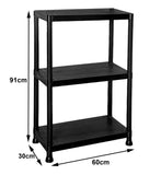 Heavy Duty 3 Tier Plastic Shelving Unit Storage Racking Shelves Home Garage Shed