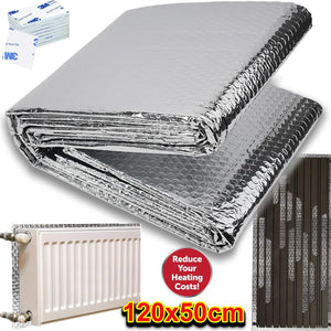 Radiator Insulation Foil Heat Back Reflector Sheet Energy Saving Panel Window