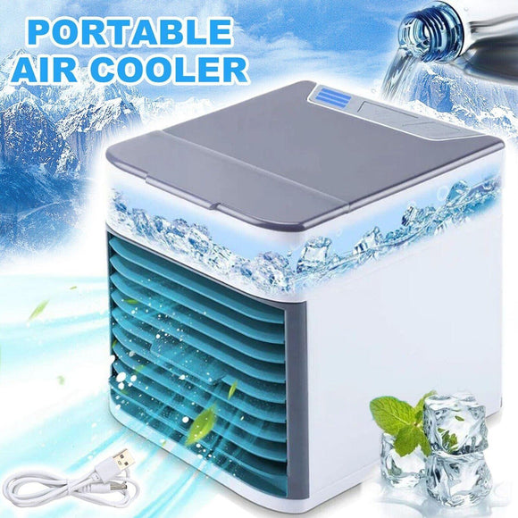 Mini Air Cooler Fan Portable Conditioner Humidifier Purifier USB Room Cooling