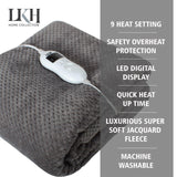 Luxury Electric Heated Throw Shaggy Fleece Cosy Over Blanket Double Single King