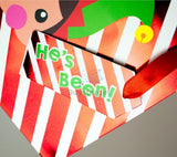 🎅Luxury Christmas Gift Bag With Handles Red Elf Gloss Xmas Present 25x21cm