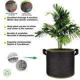 10L Fabric Pot Container Grow Bag Pot Plant Breathable Hydroponics Planter