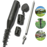 Heavy Duty Parasol Airer Rotary Washing Line Stand Steel Screw In Ground Spike