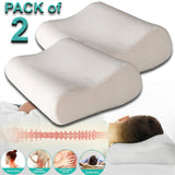 2x Memory Foam Pillow Contour Neck Back Support Orthopaedic Firm Head My Pillows