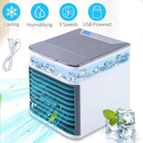 Mini Air Cooler Fan Portable Conditioner Humidifier Purifier USB Room Cooling