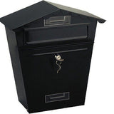 🔥Large Post Box Letter Mail Box Premium Steel Lockable Wall Mount 2 Keys Secure