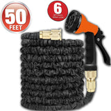 Heavy Duty Expandable Flexible Garden Magic Water Hose Pipe Spray Gun 50FT Black