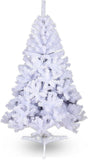 4ft Deluxe Christmas Tree Artificial With LED Lights White Pine Red Berry Cone Stand