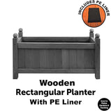 Premium Wood Garden Planter Large Flower Plant Pot Window Box Raised Bed Basket