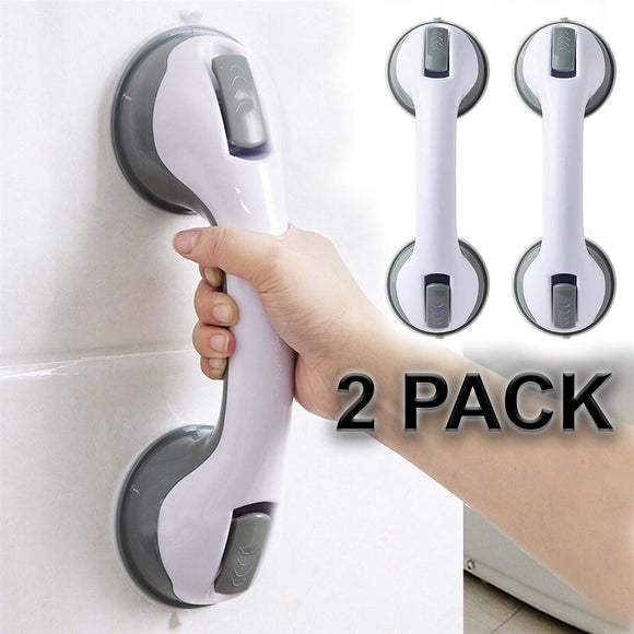 2X SAFETY SUPPORT HAND RAILS HANDLE BAR GRIP GRAB SUCTION BATH BATHROOM SHOWER