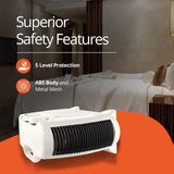 2 Pack Electric Thermo Fan Heater Warm Hot Cold Cool Air Compact Silent 2000W Heat