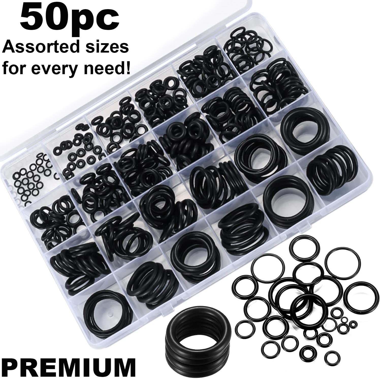 O Rings Rubber Seal Set 50pcs Plumbing Hydraulic Air Tap Washer Repair Kit