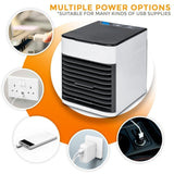 Mini Air Cooler Fan Portable Conditioner Humidifier Purifier USB Room Cooling