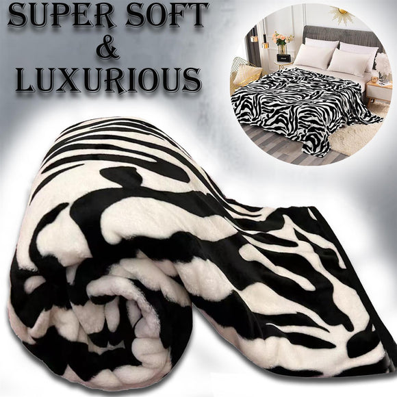 Extra Large Luxury Faux Fur Throw Fleece Blanket Sofa Bed Mink Soft Plush King