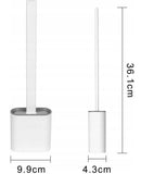 Silicone Toilet Bathroom Brush Flexible Head Long Handle Wall-Mounted Anti Drip