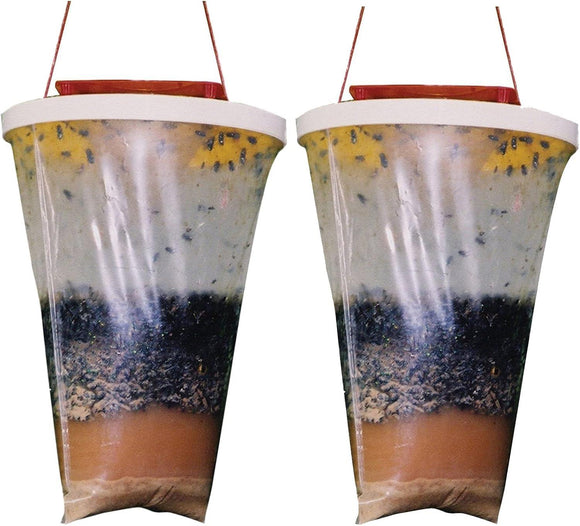 2x Flying Insect Catcher Wasp & Fly Trap Killer Bug Pest Control Insects Trapper