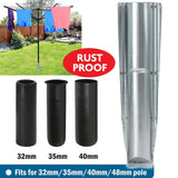 HEAVY DUTY METAL GROUND SPIKE PARASOL AIRER ROTARY WASHING LINE STAND GALVANISED