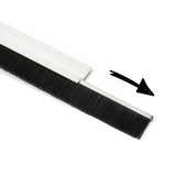 🔥Door Aluminium Draught Excluder Brush Strip Bar 25 mm Heat Seal Energy Savings