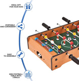 Wooden Football Table Top Foosball Soccer Game Set Kids Family Desktop Toy Gift