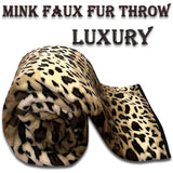 Luxury Faux Fur Throw Fleece Blanket Large Sofa Bed Mink Soft Warm Plush Double