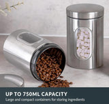 3x Kitchen Storage Canisters Tea Coffee Sugar Jars Set Pots Food Container Tins