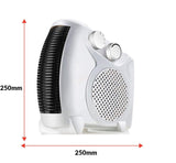 2 Pack Electric Thermo Fan Heater Warm Hot Cold Cool Air Compact Silent 2000W Heat