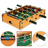 Wooden Football Table Top Foosball Soccer Game Set Kids Family Desktop Toy Gift